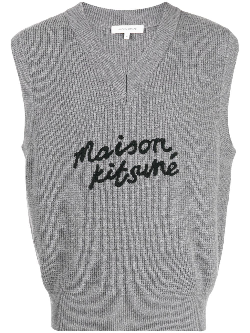 Maison Kitsuné Pullunder mit Logo-Stickerei - Grau von Maison Kitsuné