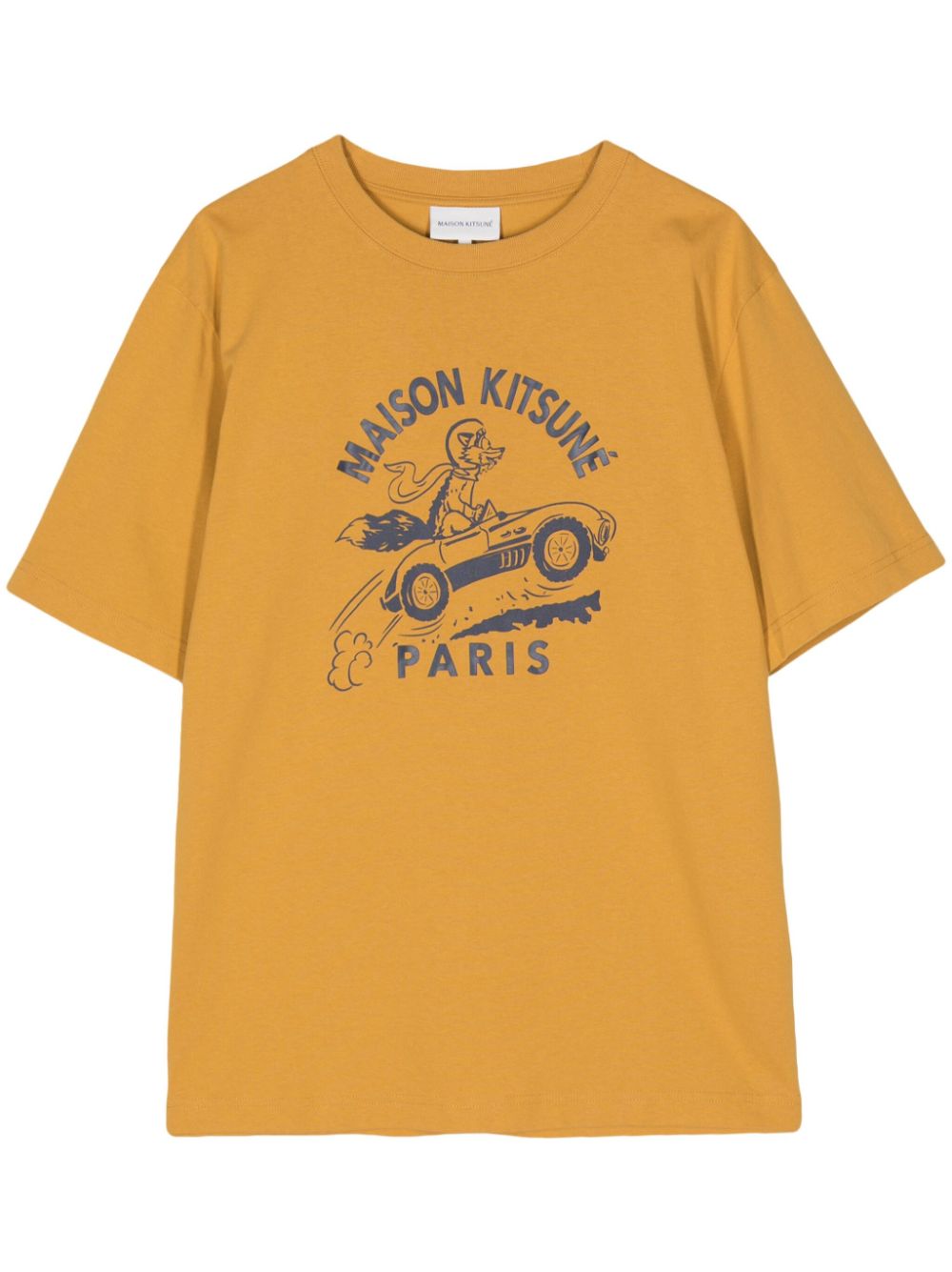 Maison Kitsuné T-Shirt mit Logo-Print - Gelb von Maison Kitsuné