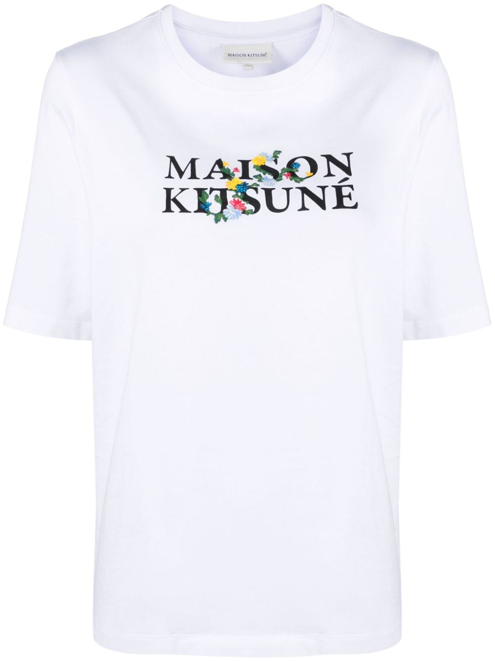 Maison Kitsuné T-Shirt mit Logo-Print - Weiß von Maison Kitsuné