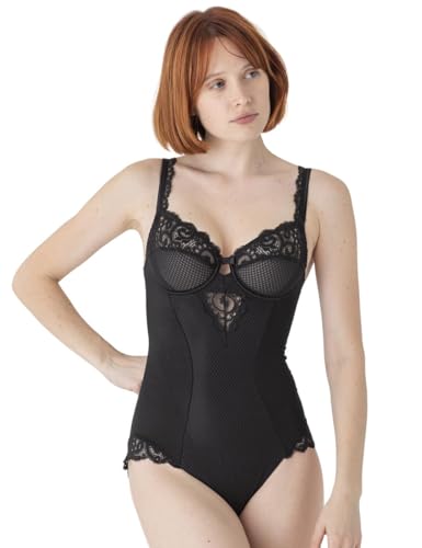 Maison Lejaby 13853-04 Damen Gaby Body Schwarz mit Spitze 70B von Maison Lejaby