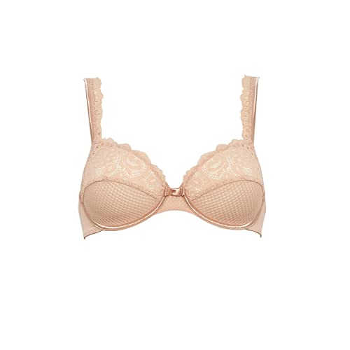 Maison Lejaby Damen Gaby Cerclé BH ohne Bügel, Durchsichtig, Beige (Rose Fumé 247), 75E von Maison Lejaby