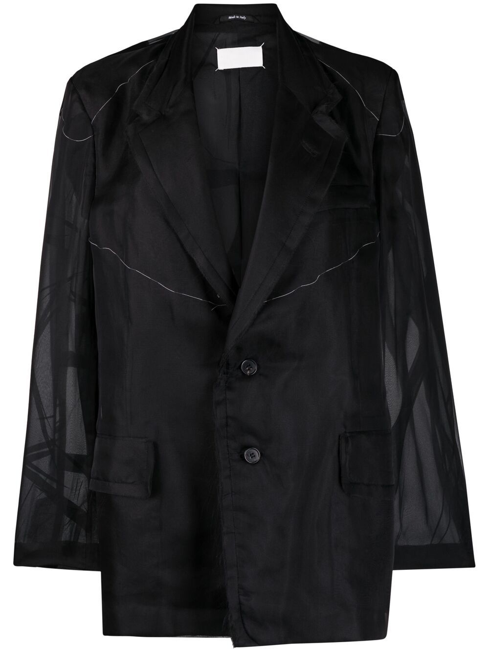 Maison Margiela Blazer mit semi-transparenten Einsätzen - Schwarz von Maison Margiela