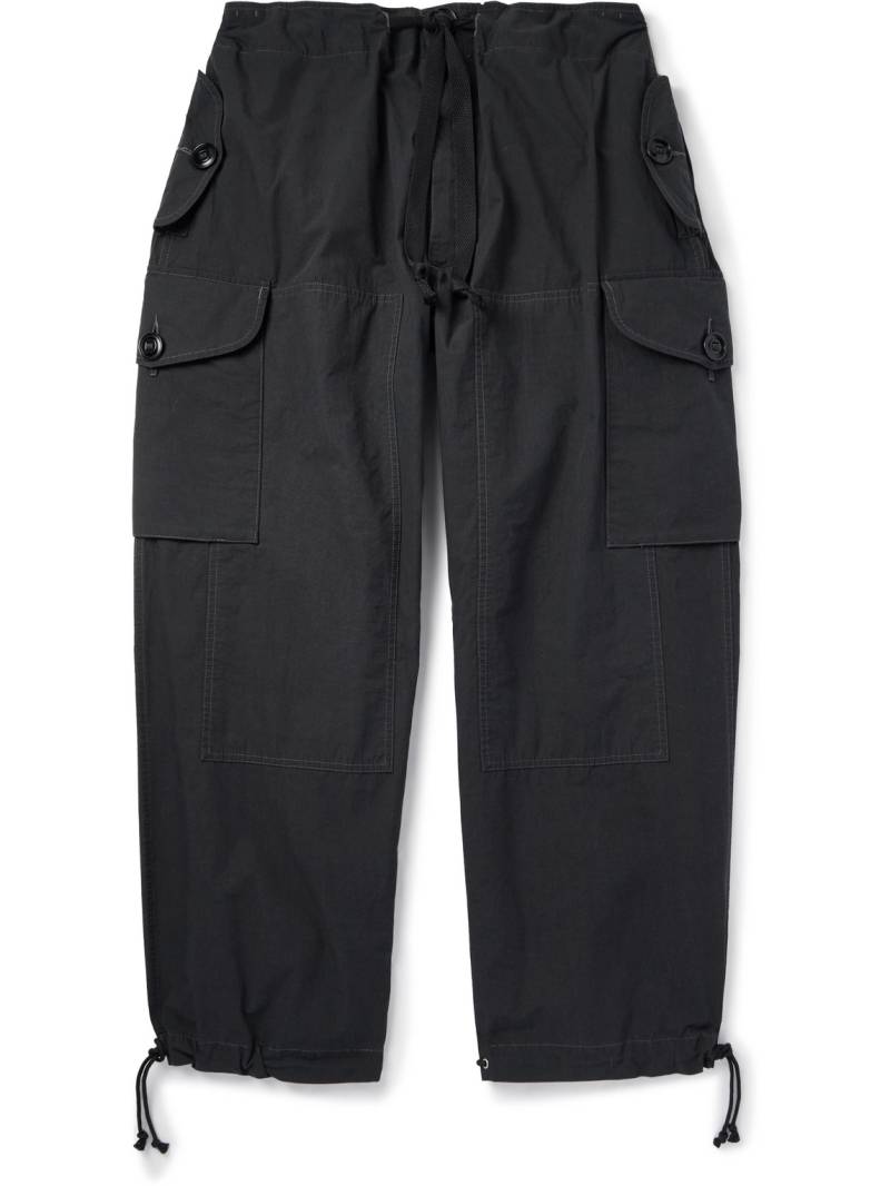 Maison Margiela - Bootcut Cotton-Blend Drawstring Cargo Trousers - Men - Black - IT 56 von Maison Margiela