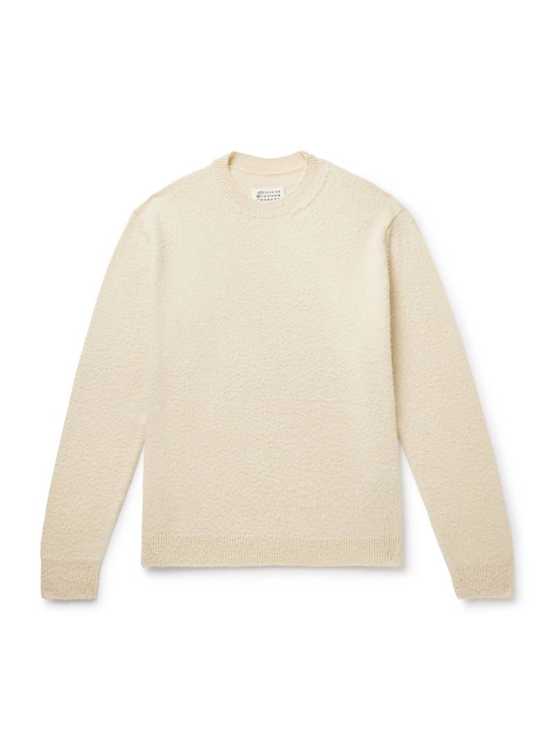 Maison Margiela - Brushed Wool and Cotton-Blend Sweater - Men - Neutrals - S von Maison Margiela