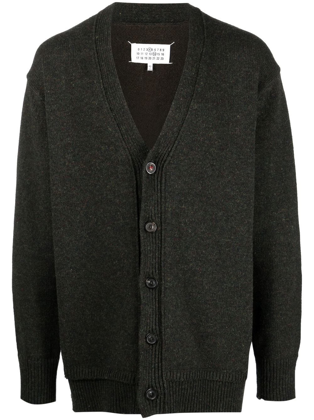 Maison Margiela Cardigan mit Ellenbogen-Patches - Grün von Maison Margiela