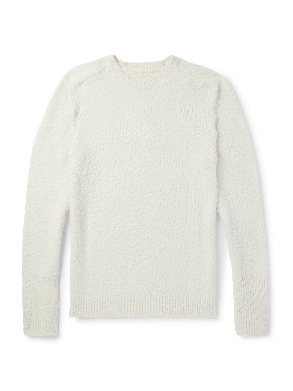 Maison Margiela - Cotton-Blend Bouclé Sweater - Men - White - L Maison Margiela - Cotton-Blend Bouclé Sweater - Men - White - L von Maison Margiela