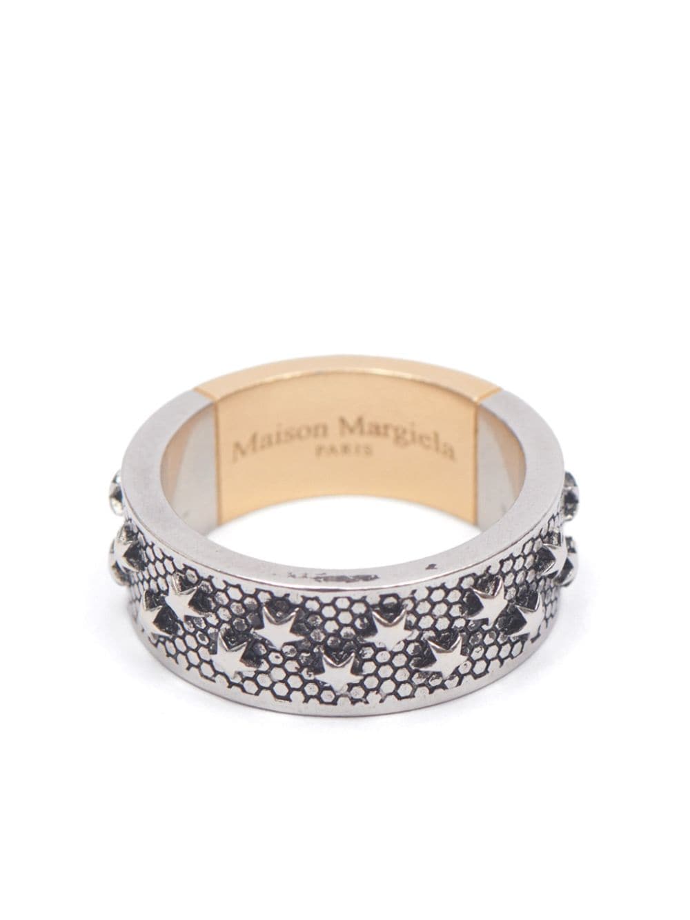 Maison Margiela Flacher Ring mit Prägung - Silber von Maison Margiela