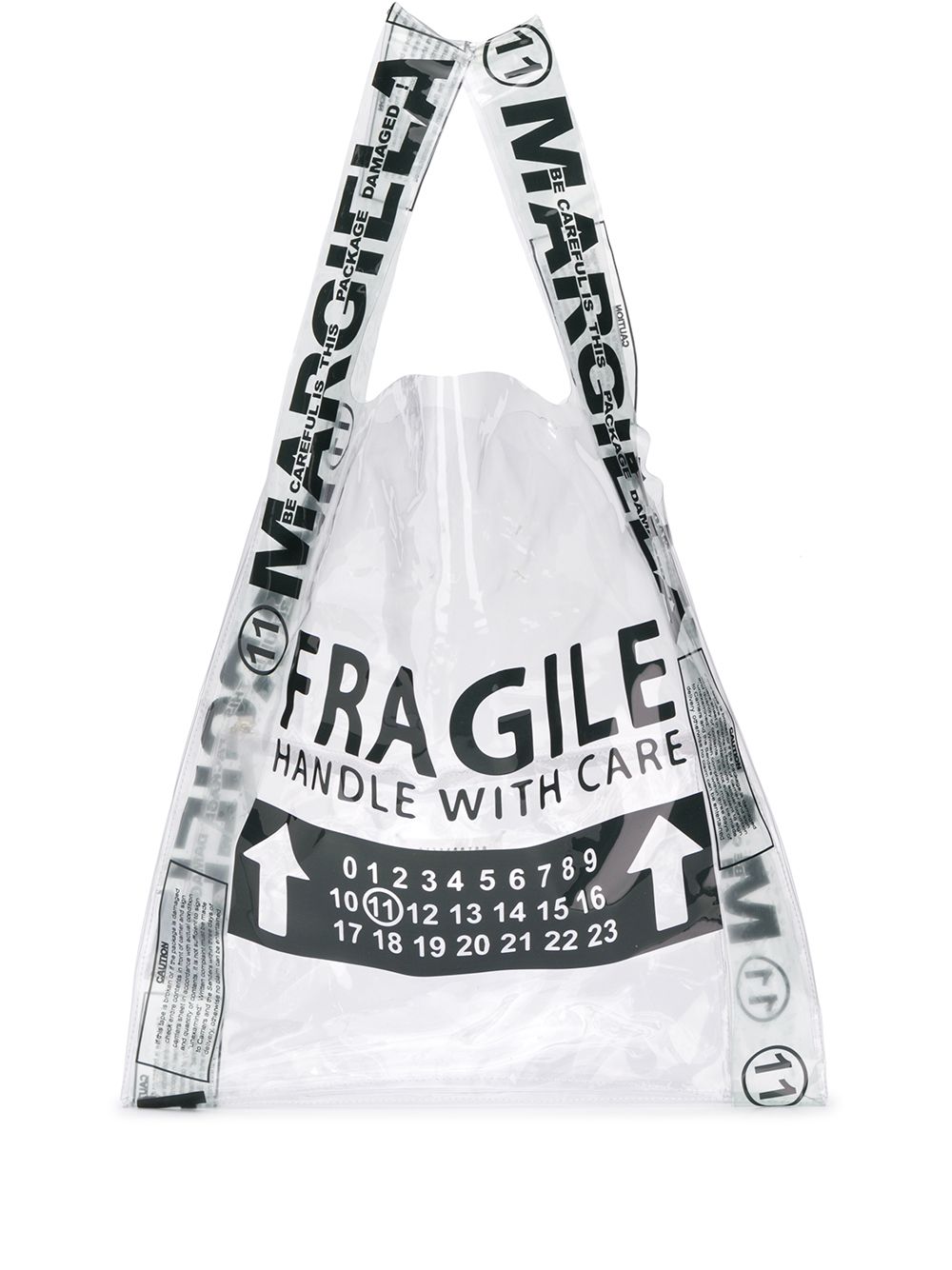 Maison Margiela Shopper mit "Fragile"-Print - Schwarz von Maison Margiela