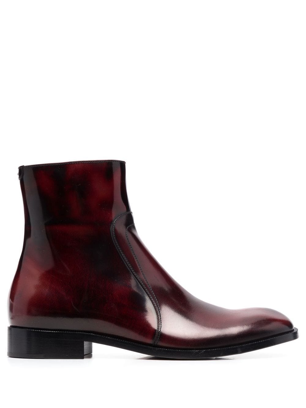 Maison Margiela Gewachste Stiefel aus Leder - Rot von Maison Margiela