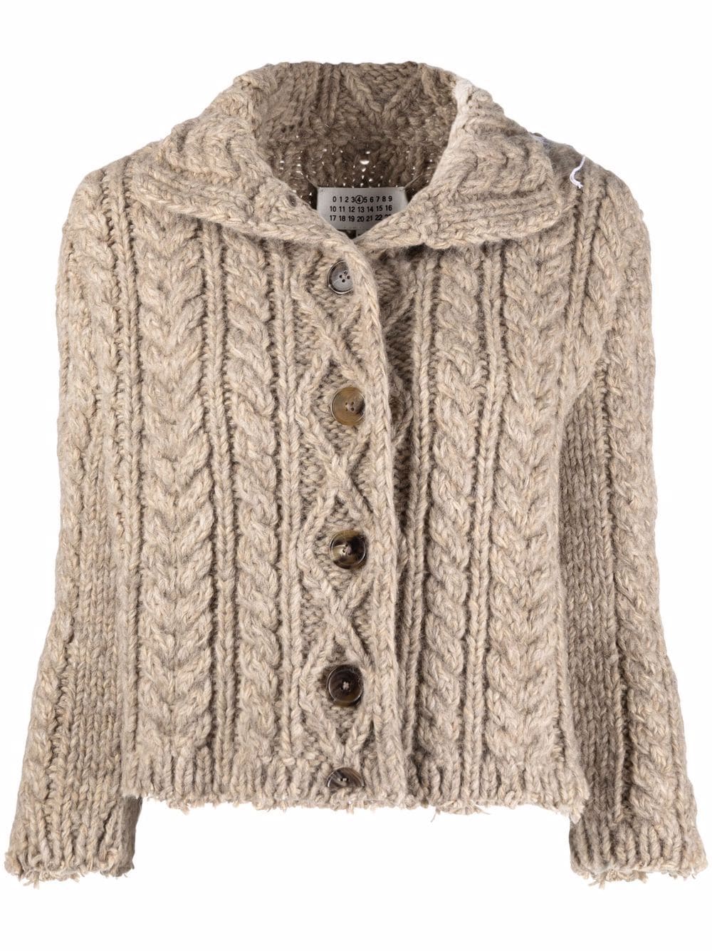 Maison Margiela Grob gestrickter Cardigan - Nude von Maison Margiela