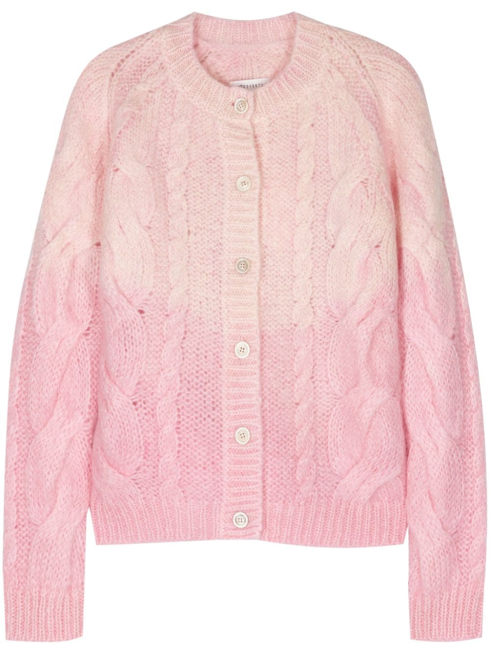 Maison Margiela Grob gestrickter Cardigan mit Ombre-Effekt - Rosa von Maison Margiela