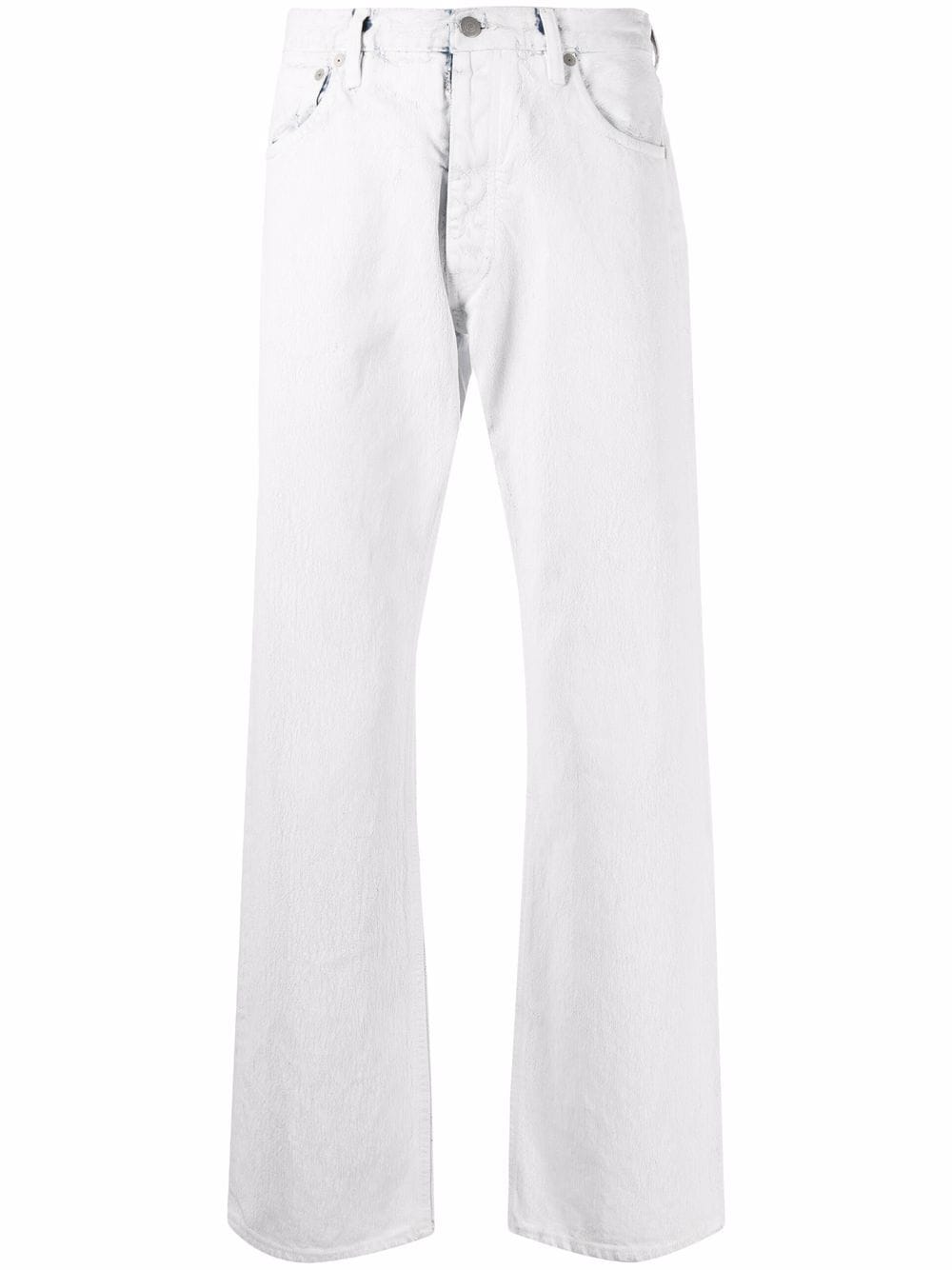 Maison Margiela Halbhohe Straight-Leg-Jeans - Weiß von Maison Margiela