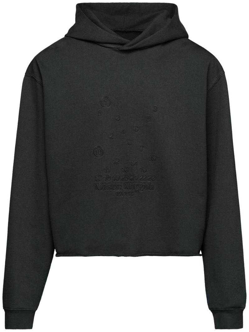 Maison Margiela Numeric Hoodie mit Logo-Stickerei - Schwarz von Maison Margiela