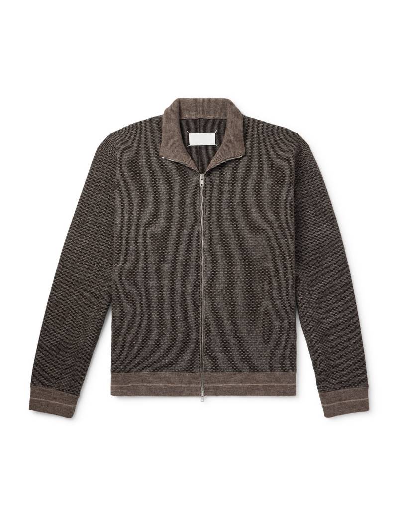 Maison Margiela - Jacquard-Knit Wool-Blend Cardigan - Men - Brown - XXL von Maison Margiela