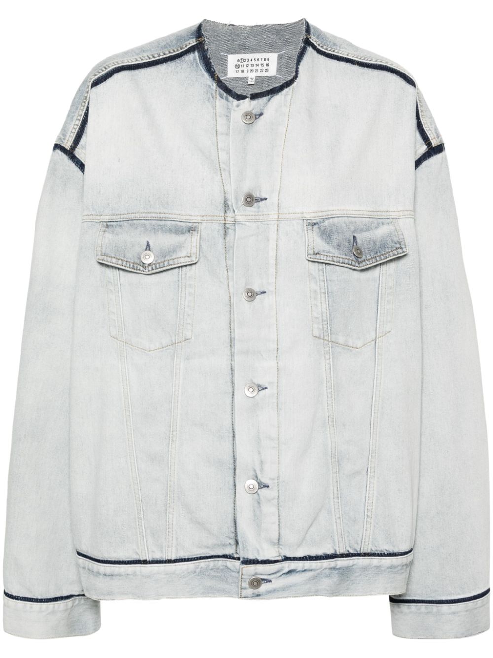 Maison Margiela Jeansjacke mit Kontrastknöpfen - Blau von Maison Margiela