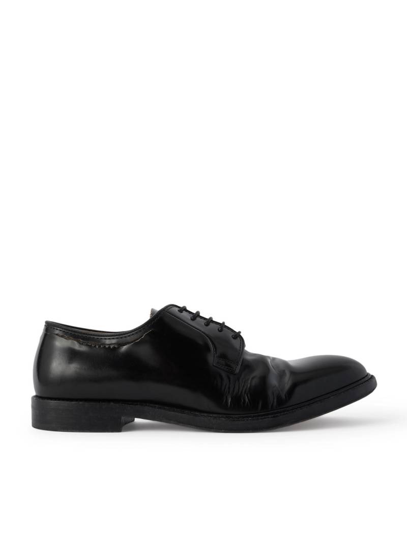 Maison Margiela - Love to Death Distressed Leather Derby Shoes - Men - Black - EU 41 von Maison Margiela