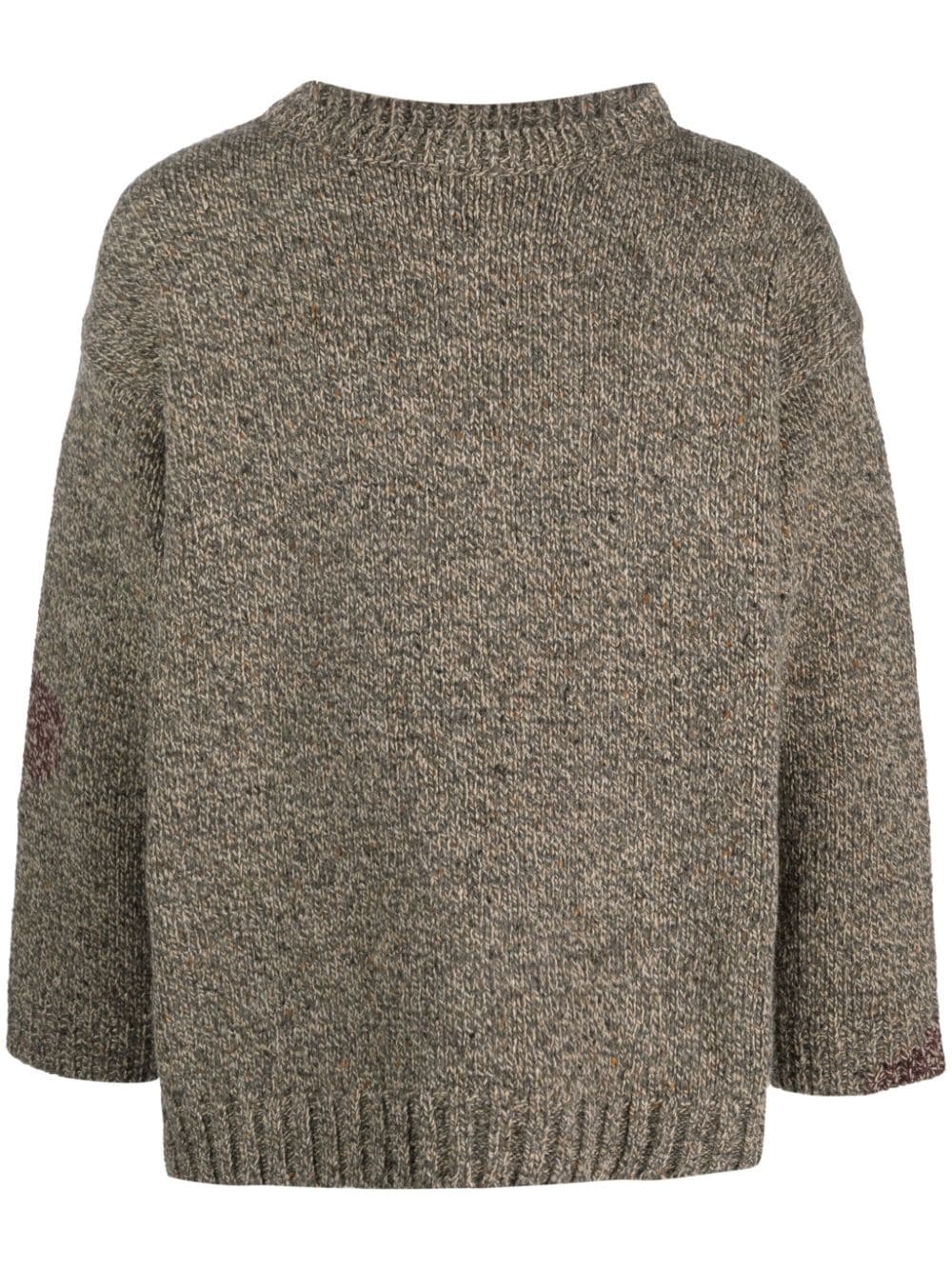 Maison Margiela Gestrickter Mended Intarsien-Pullover - Braun von Maison Margiela