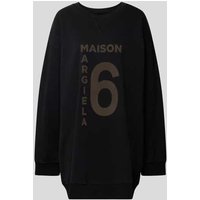 Maison Margiela Oversized Sweatshirt mit Brand-Print in Black, Größe M von Maison Margiela