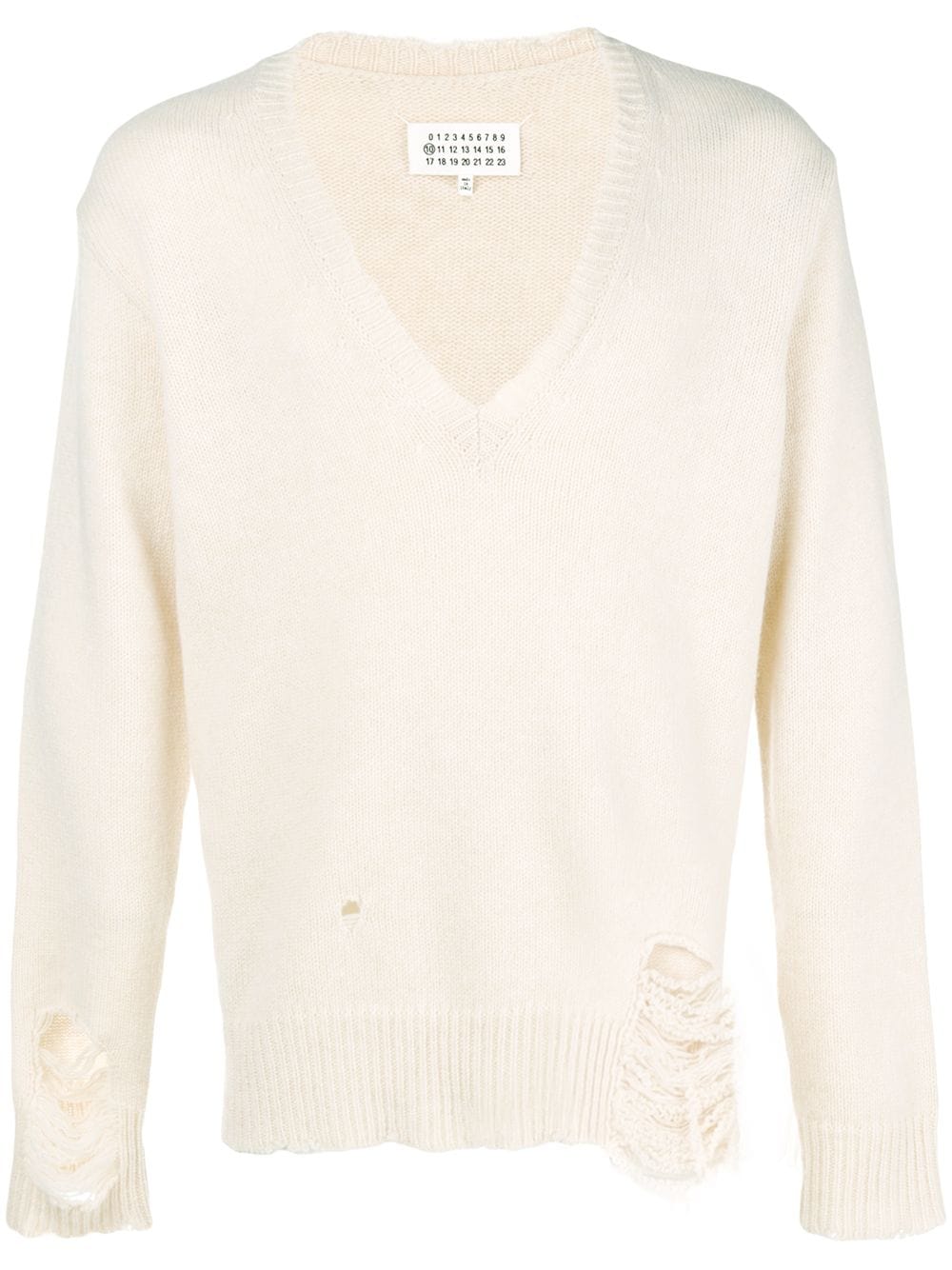 Maison Margiela Pullover in Distressed-Optik - Nude von Maison Margiela