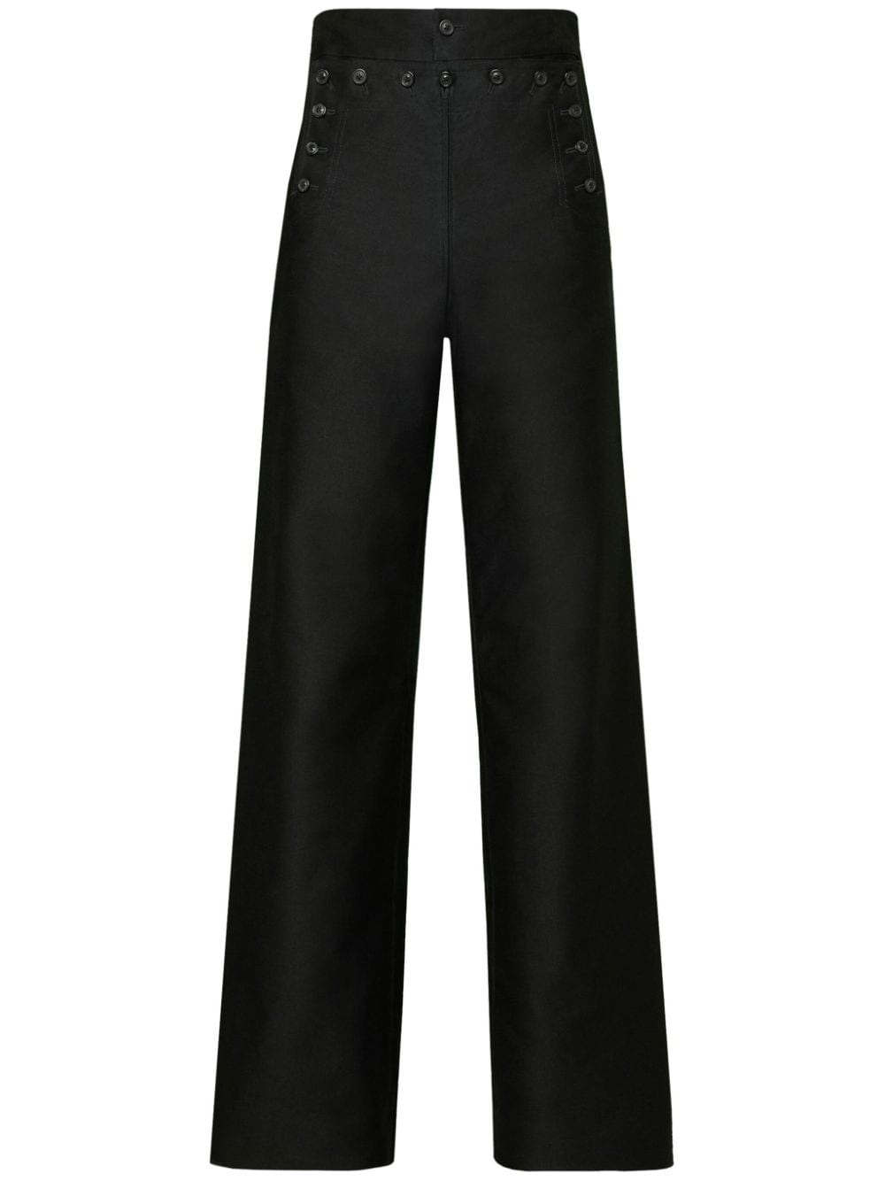 Maison Margiela Satinhose mit weitem Bein - Schwarz von Maison Margiela