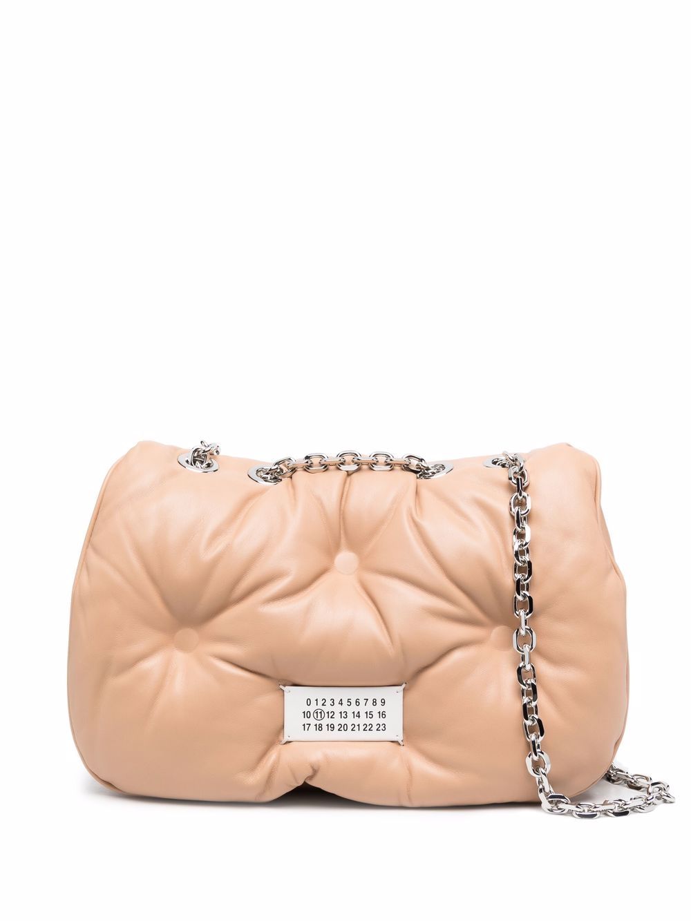 Maison Margiela Mittelgroße Glam Slam Schultertasche mit Klappe - Nude von Maison Margiela