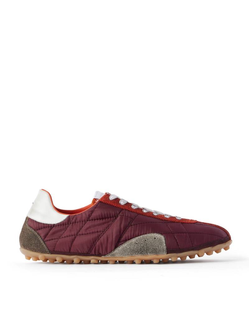 Maison Margiela - Sprinters Leather and Suede-Trimmed Nylon Sneakers - Men - Burgundy - EU 41 von Maison Margiela
