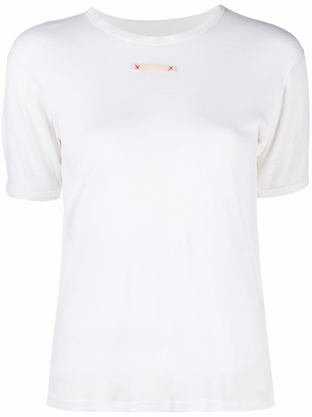 Maison Margiela T-Shirt mit Signaturen-Patch - Weiß von Maison Margiela