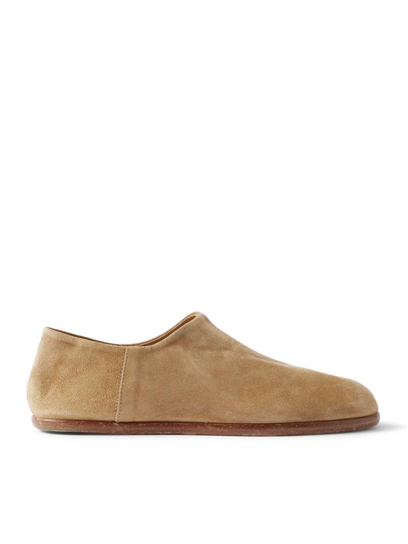 Maison Margiela - Tabi Split-Toe Collapsible-Heel Suede Loafers - Men - Neutrals - EU 40 von Maison Margiela