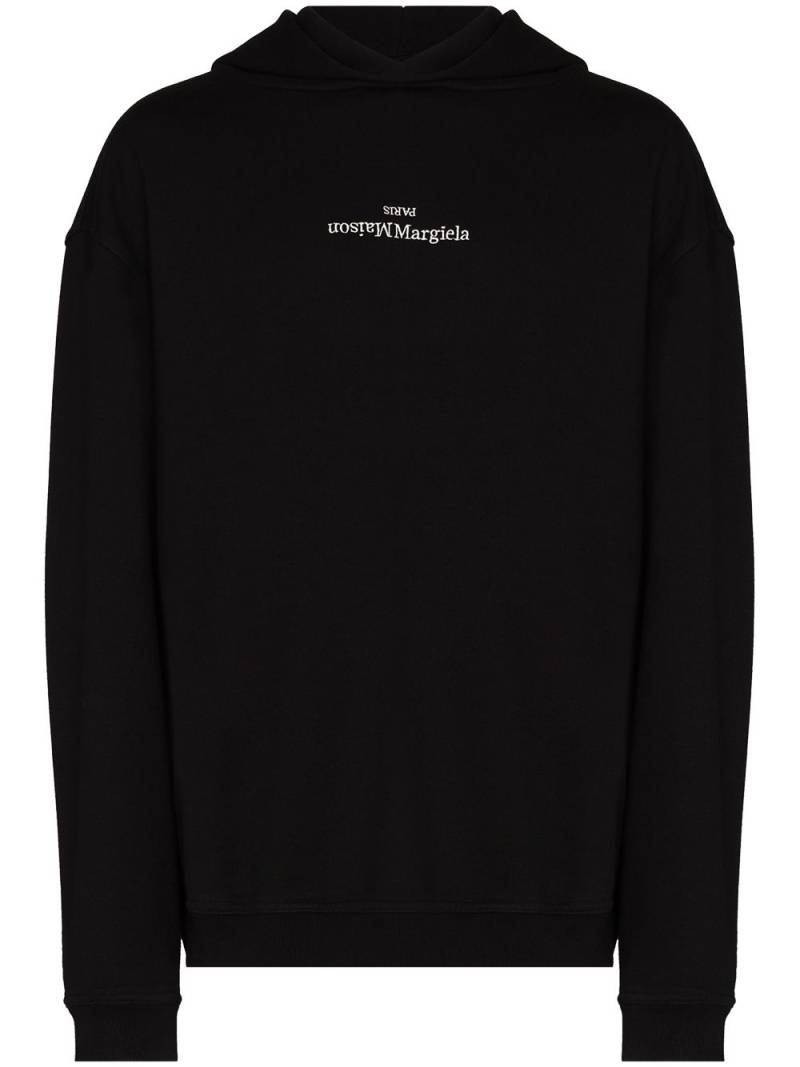 Maison Margiela Hoodie mit Logo-Stickerei - Schwarz von Maison Margiela