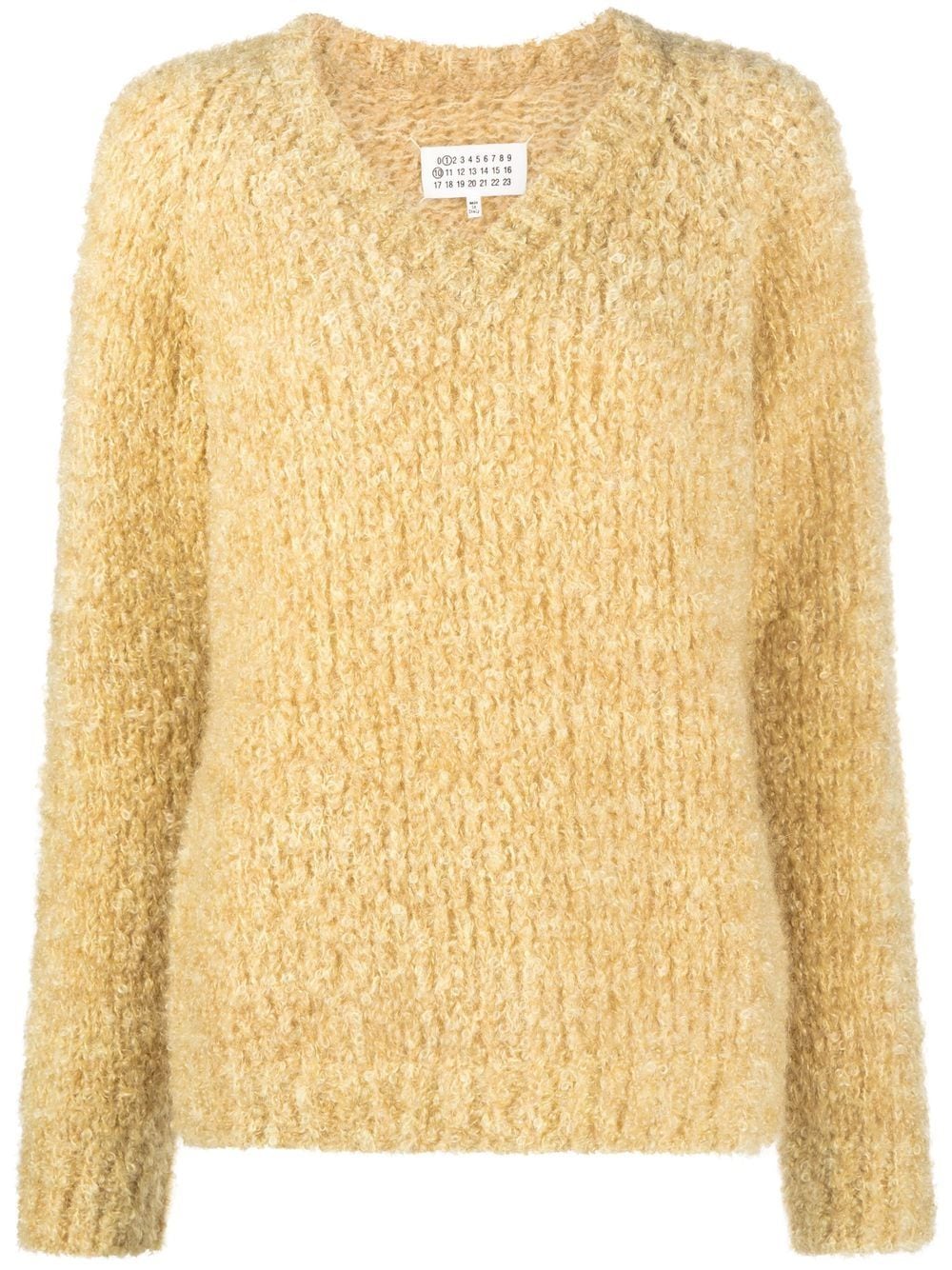 Maison Margiela Pullover mit V-Ausschnitt - Nude von Maison Margiela