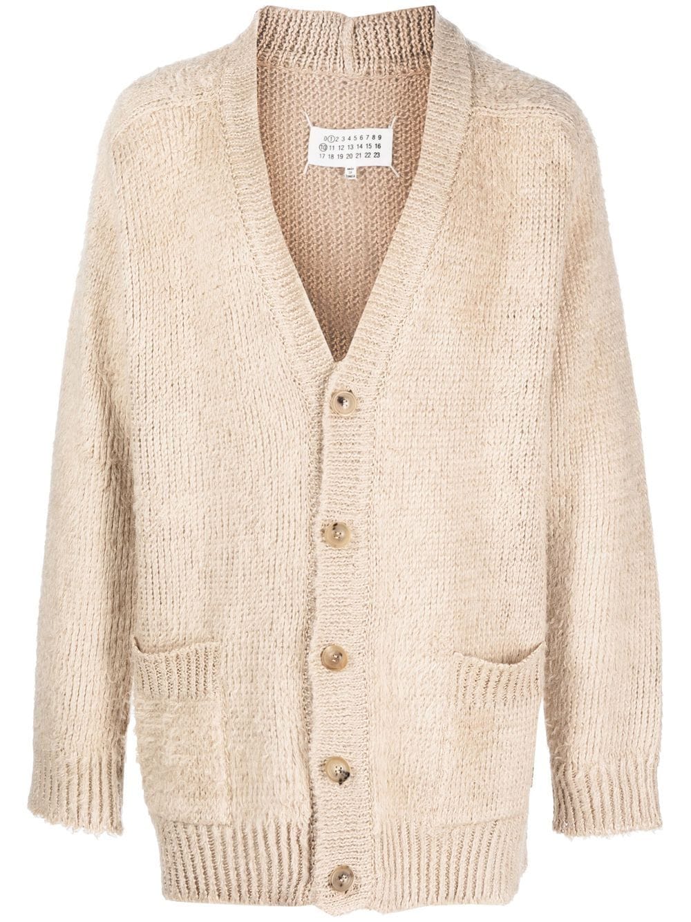 Maison Margiela Cardigan mit V-Ausschnitt - Nude von Maison Margiela