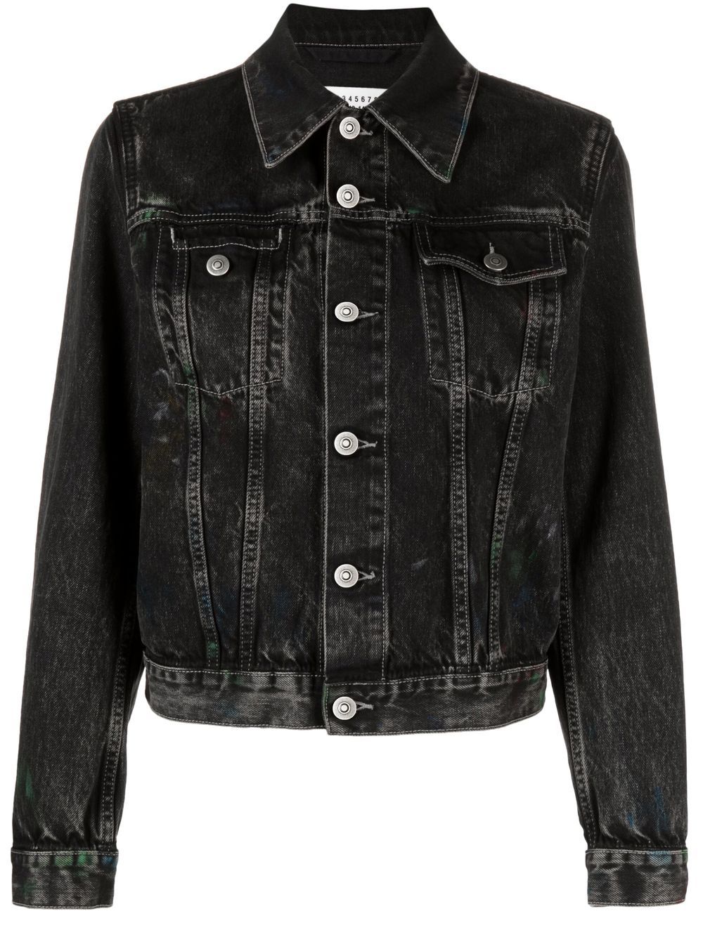 Maison Margiela Paint Jeansjacke - Schwarz von Maison Margiela