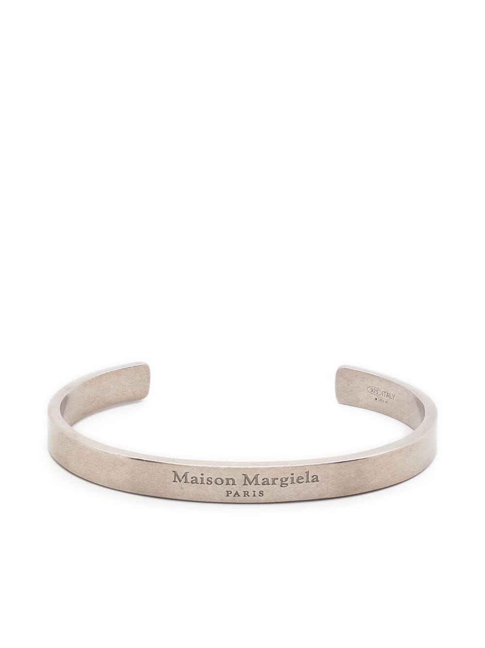Maison Margiela Armspange mit Logo-Gravur - Silber von Maison Margiela