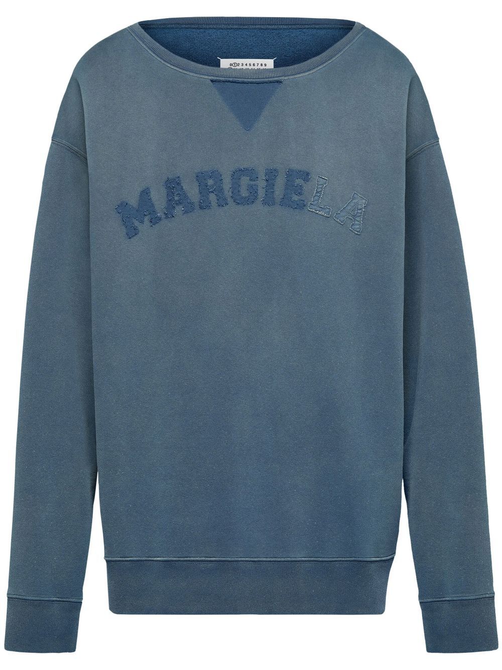 Maison Margiela Sweatshirt aus Bio-Baumwolle mit Logo - Blau von Maison Margiela