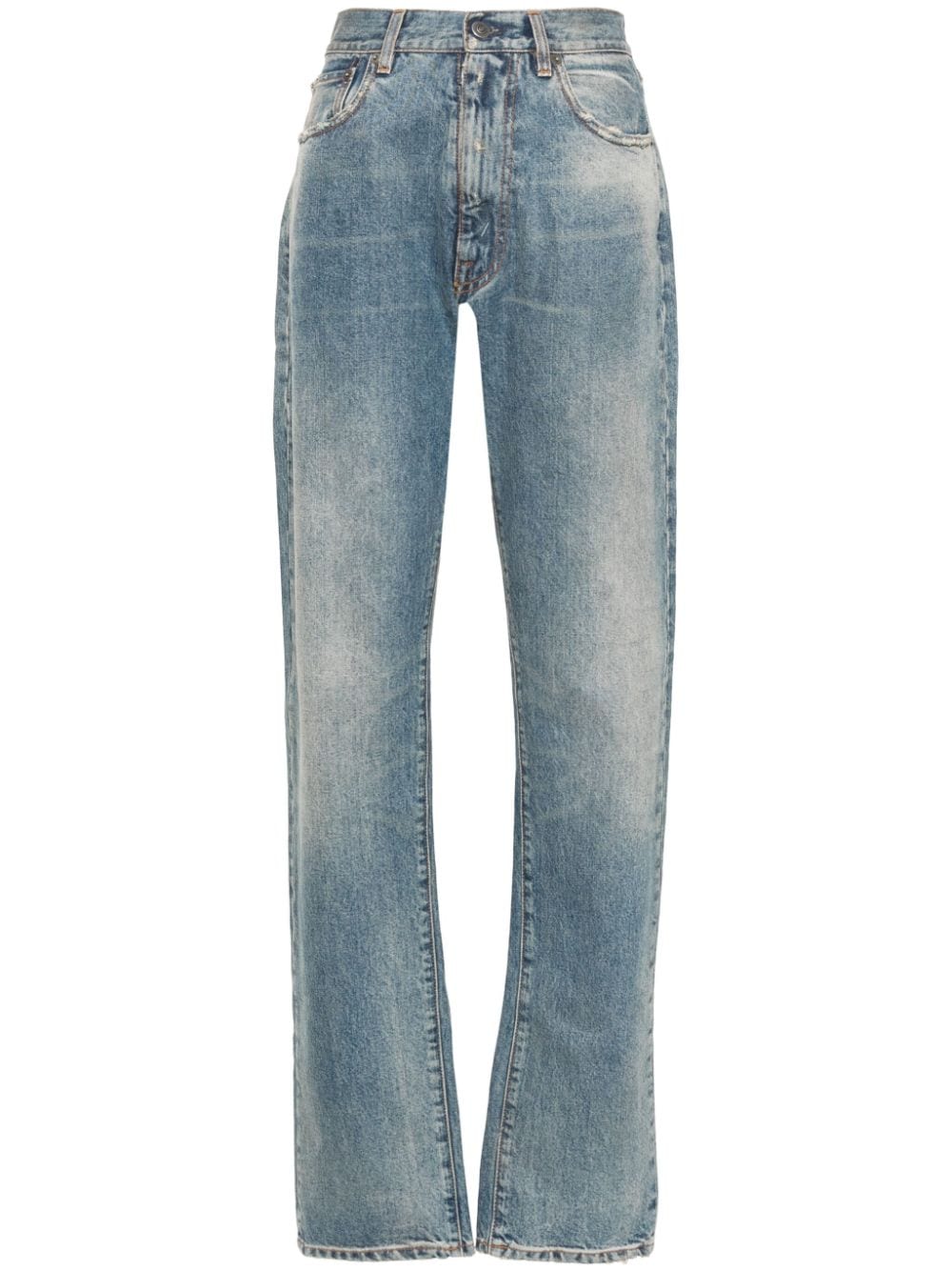 Maison Margiela Gerade Jeans im Distressed-Look - Blau von Maison Margiela