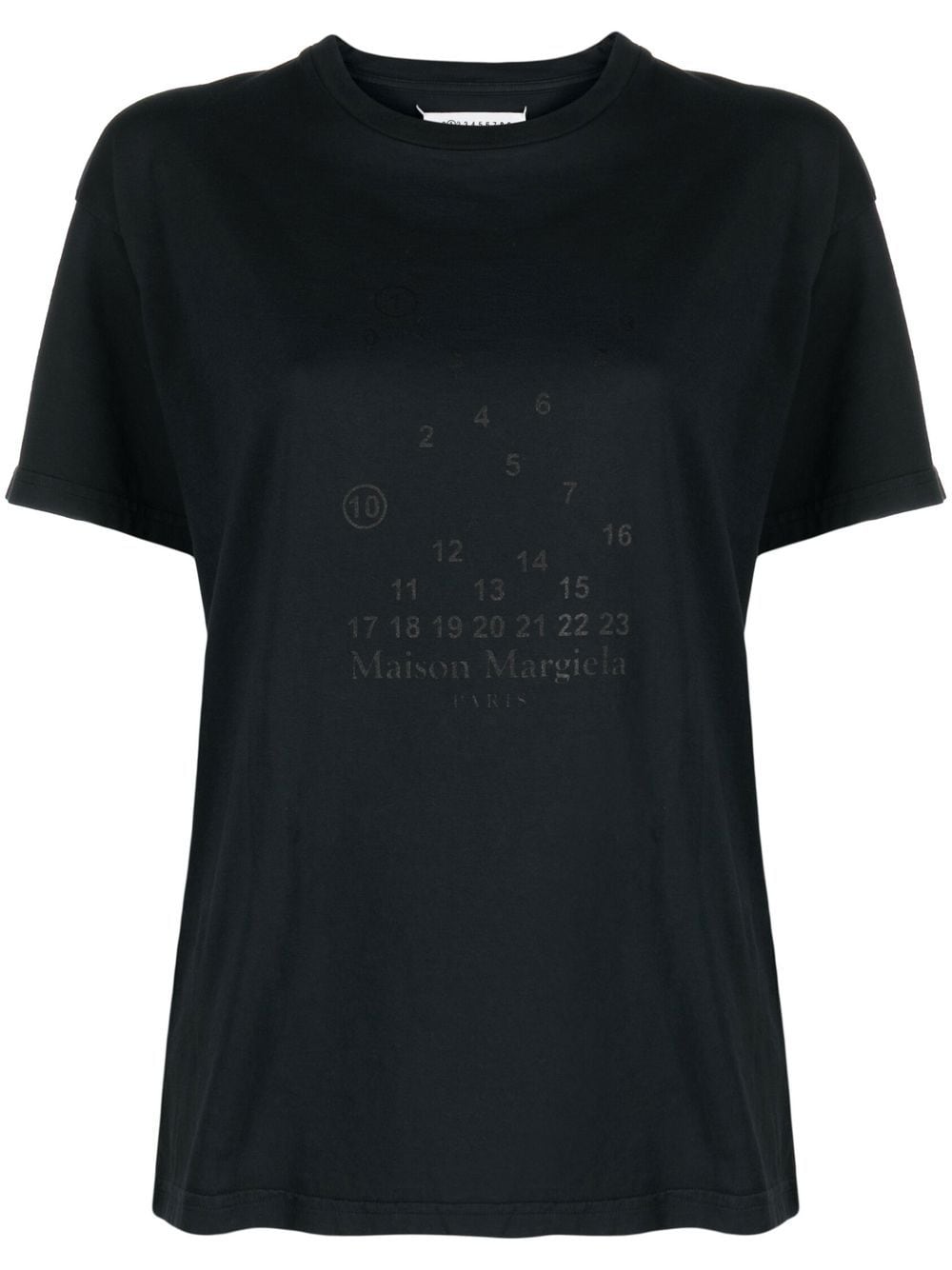Maison Margiela Numeric Cropped-T-Shirt mit Logo-Print - Grau von Maison Margiela