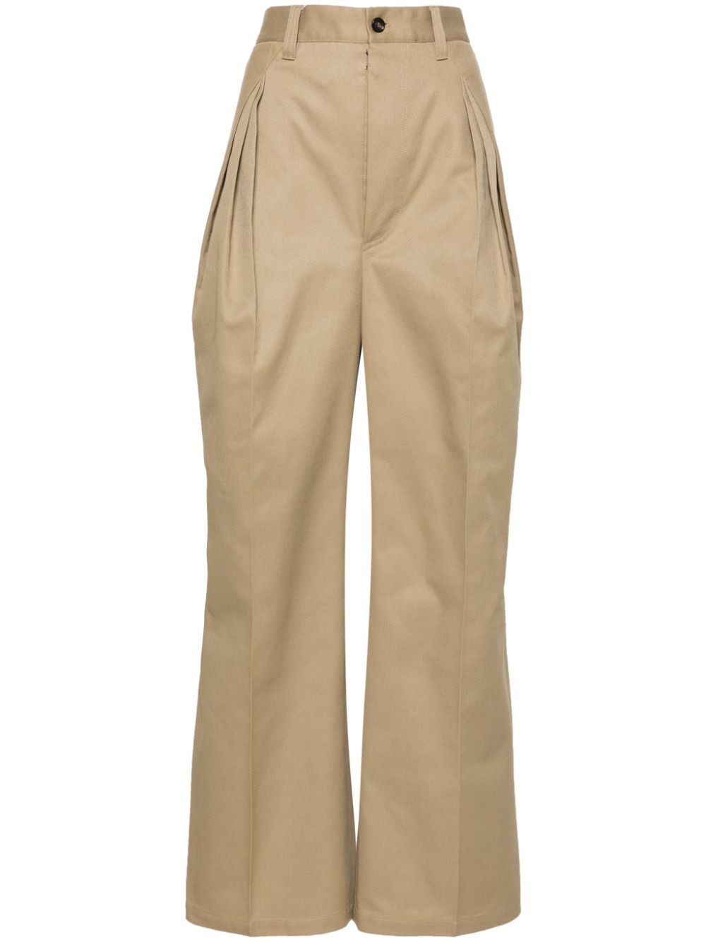 Maison Margiela Twill-Hose mit Faltendetail - Nude von Maison Margiela