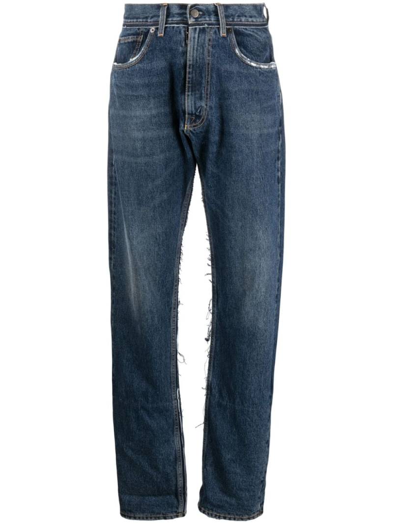 Maison Margiela Gerade Jeans in Distressed-Optik - Blau von Maison Margiela