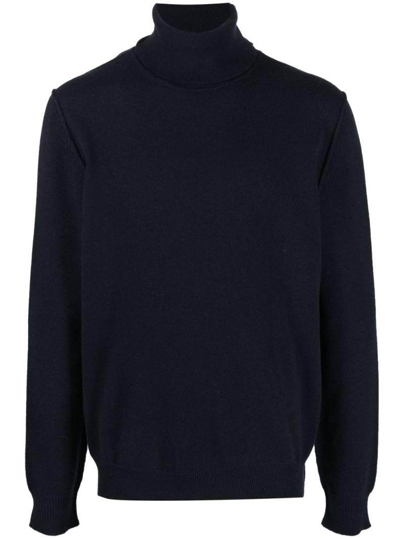 Maison Margiela Pullover aus Kaschmir mit Stehkragen - Blau von Maison Margiela