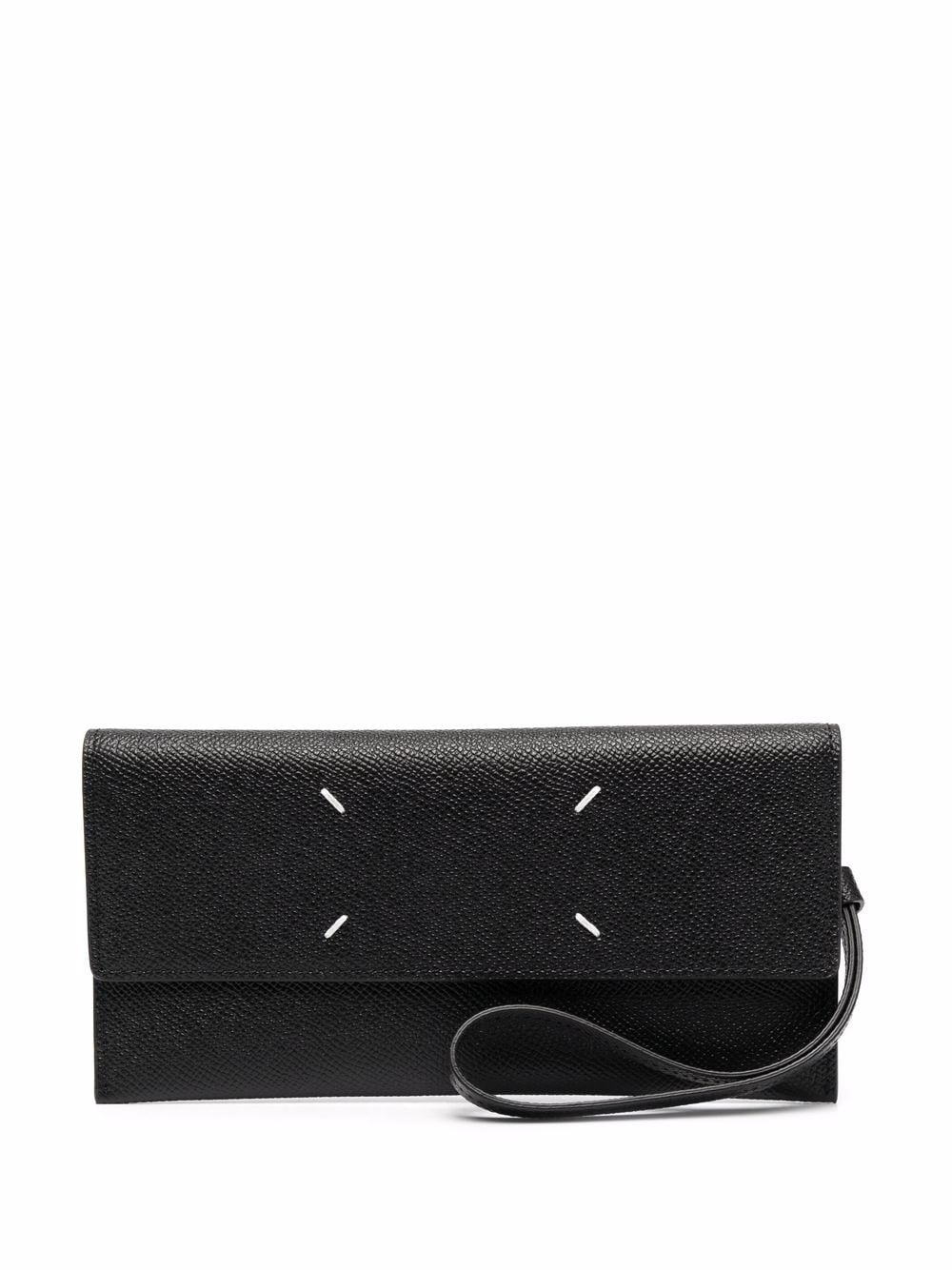 Maison Margiela Clutch mit Ziernähten - Schwarz von Maison Margiela