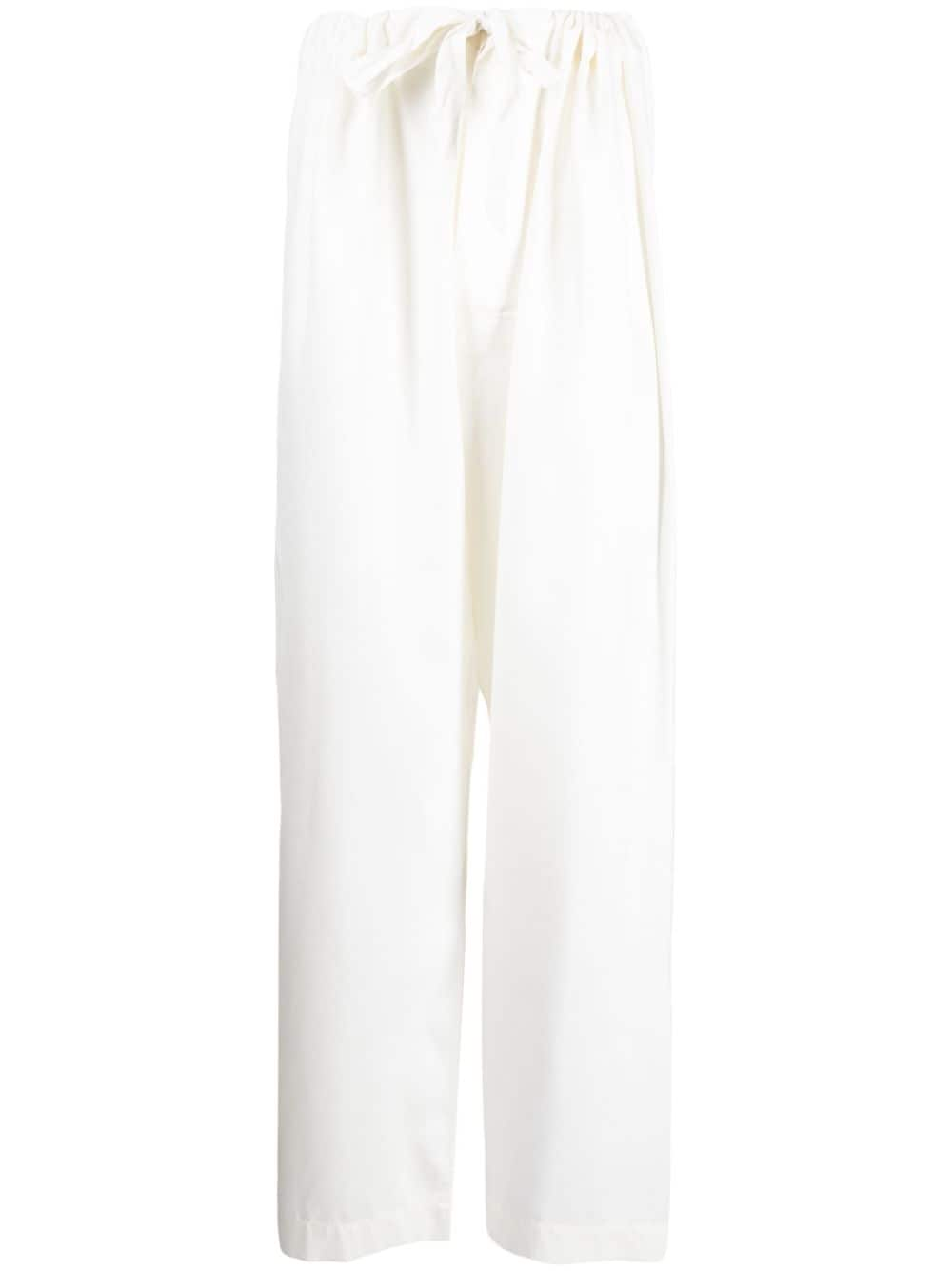 Maison Margiela Seidenhose mit weitem Bein - Weiß von Maison Margiela