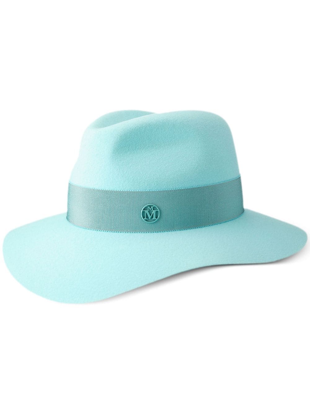 Maison Michel Henrietta Fedora aus Wollfilz - Blau von Maison Michel