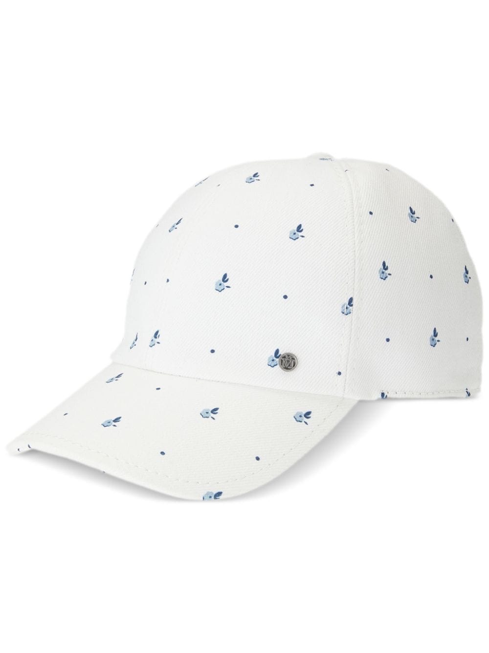 Maison Michel Tiger Baseballkappe mit Blumen-Print - Weiß von Maison Michel