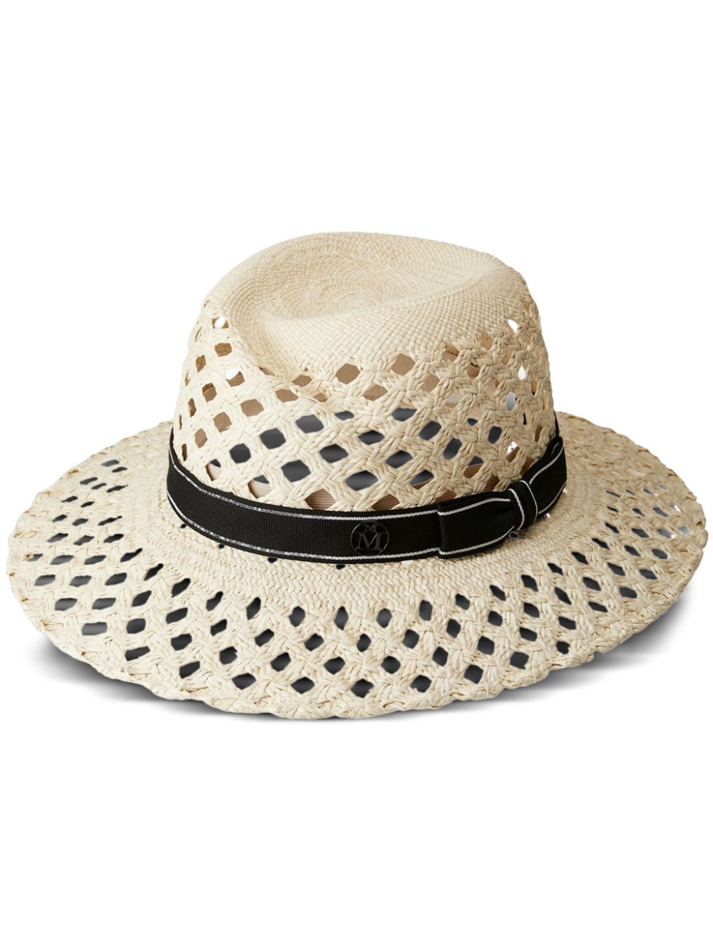 Maison Michel Virginie Fedora aus Stroh - Nude von Maison Michel