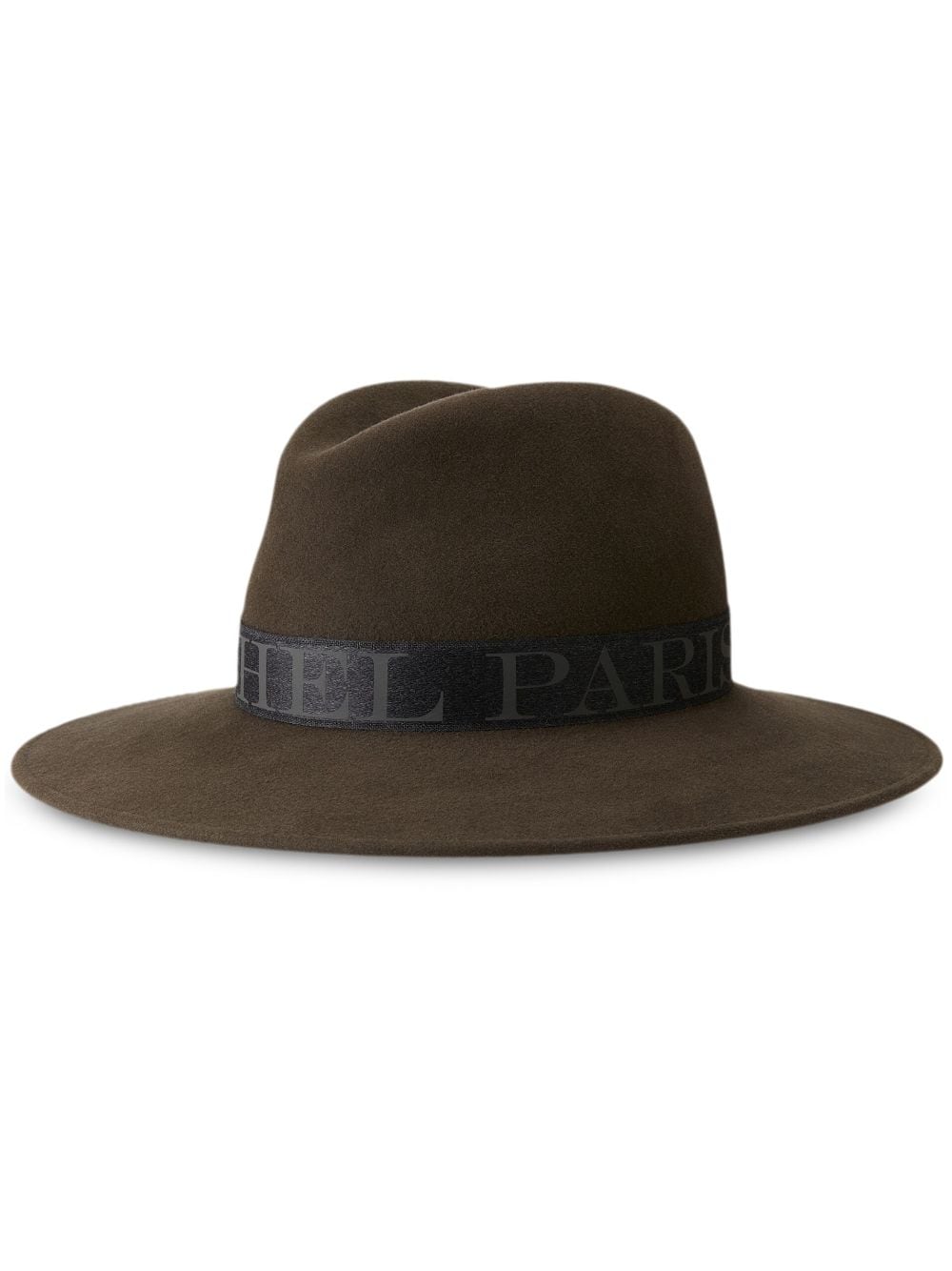 Maison Michel Zango Fedora mit Logo-Print - Braun von Maison Michel