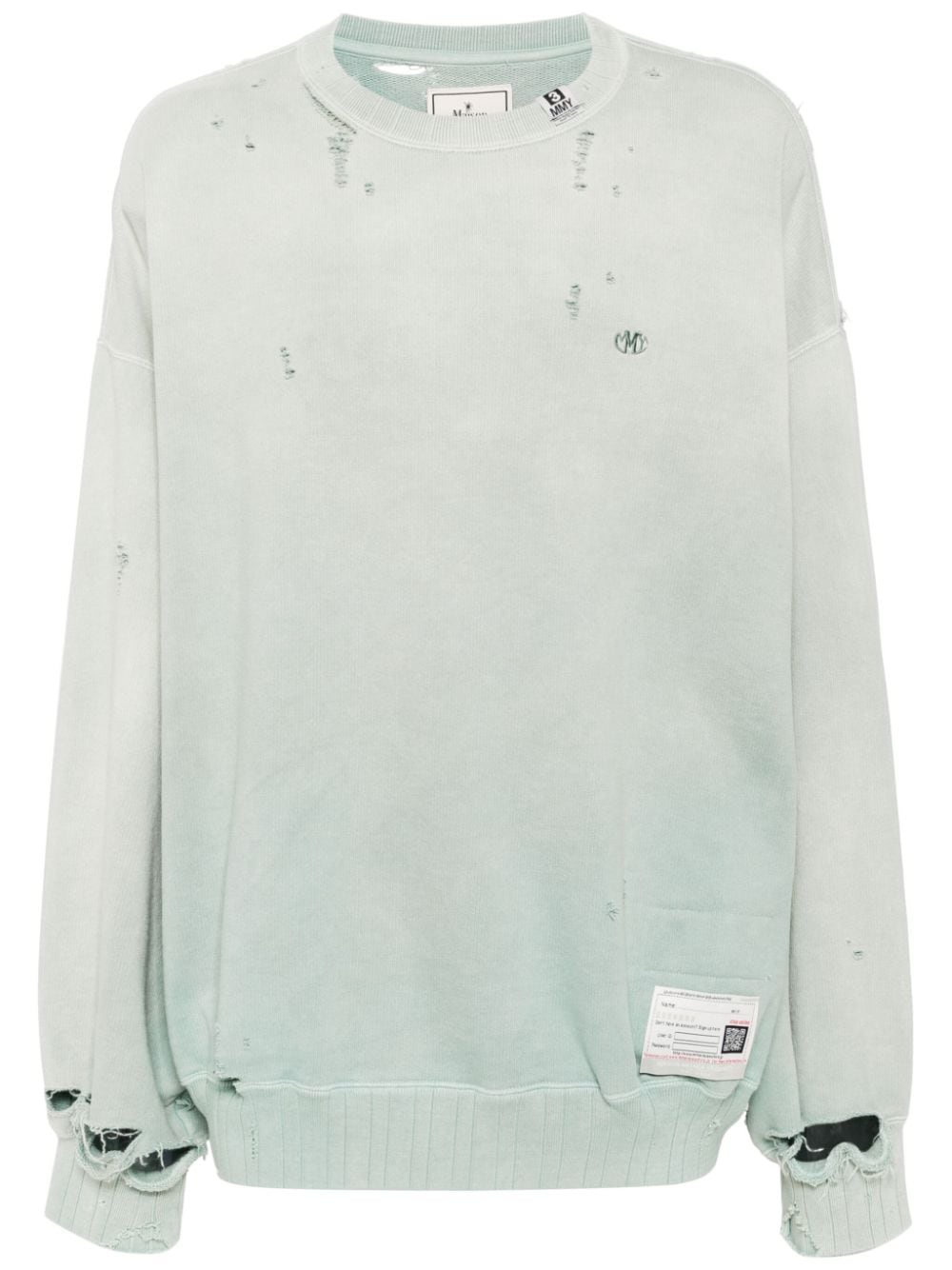 Maison Mihara Yasuhiro Ausgeblichenes Sweatshirt - Grün von Maison Mihara Yasuhiro