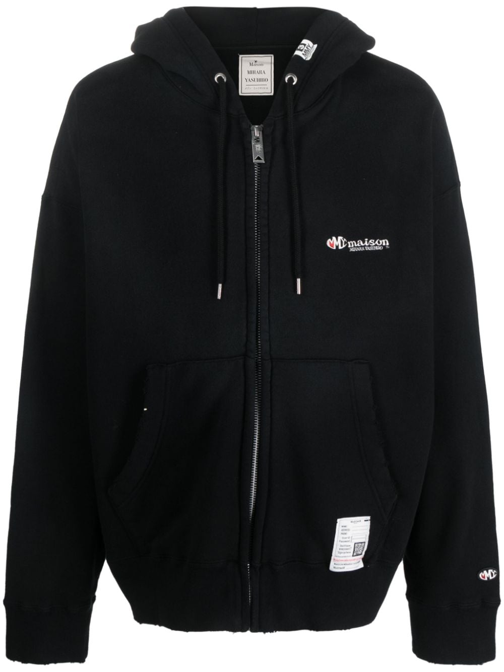 Maison MIHARA YASUHIRO Hoodie mit Logo-Stickerei - Schwarz von Maison MIHARA YASUHIRO