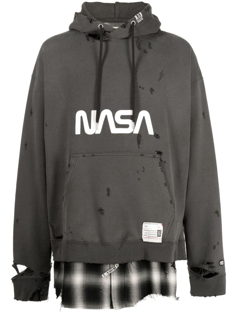 Maison Mihara Yasuhiro Hoodie mit NASA-Print - Grau von Maison Mihara Yasuhiro