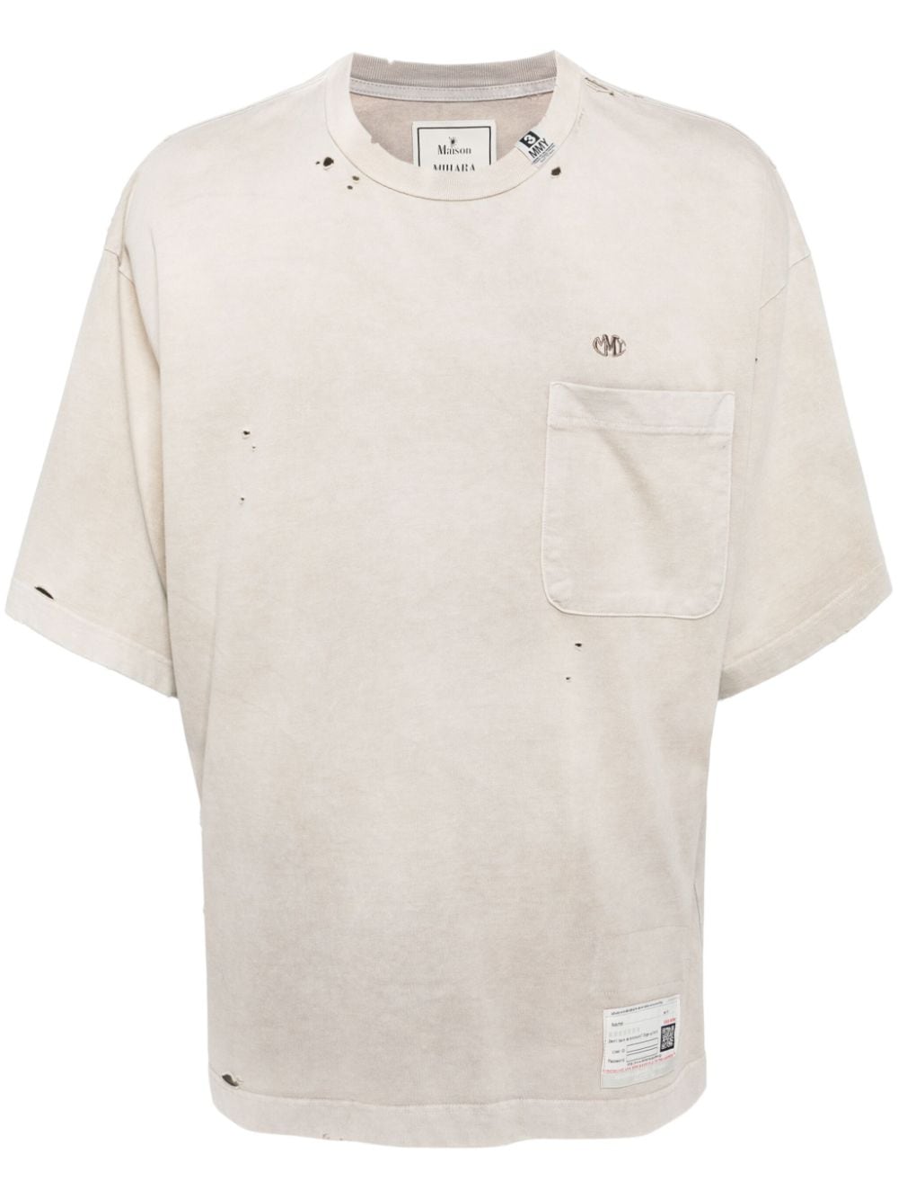 Maison Mihara Yasuhiro Sun Faded T-Shirt - Braun von Maison Mihara Yasuhiro