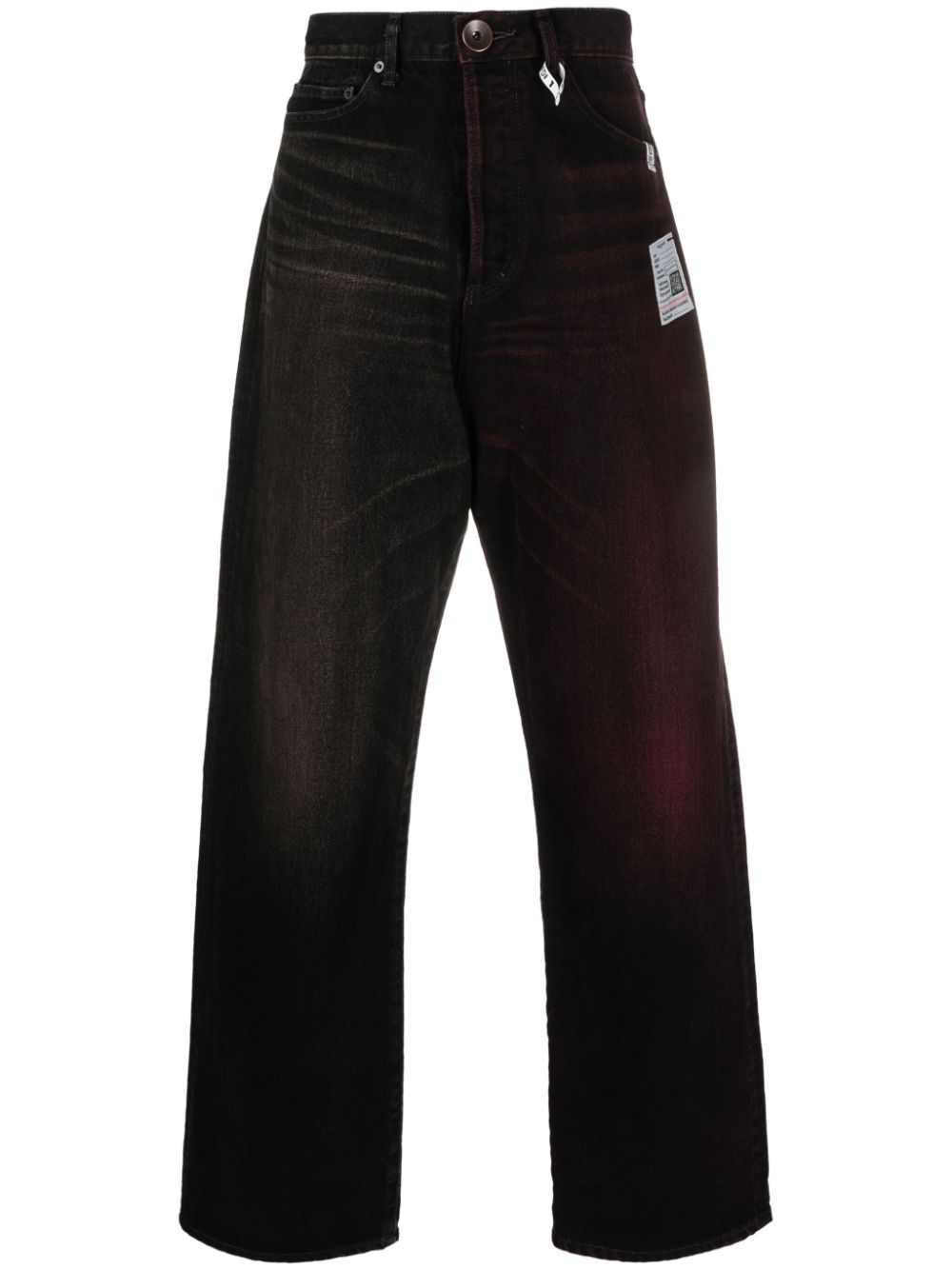 Maison MIHARA YASUHIRO W-Combined Straight-Leg-Jeans - Schwarz von Maison MIHARA YASUHIRO